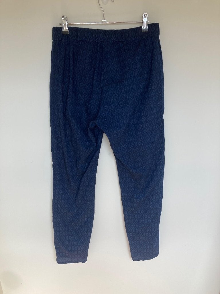 Diega Silvio pull on broek maat S blauw print luchtig recht, Maat 38/40 (M), 6 rue Béranger 75003 Paris, Eshop@diega.fr, Blauw