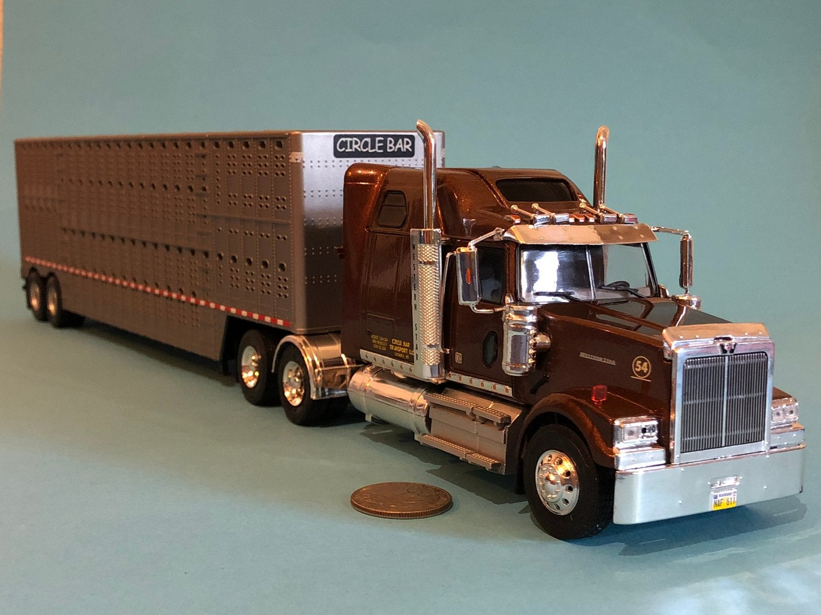 Western Star 4900 & lange veetrailer! Nieuw & doos! KIJK!, Ophalen of Verzenden, Nieuw, Bus of Vrachtwagen, Overige merken