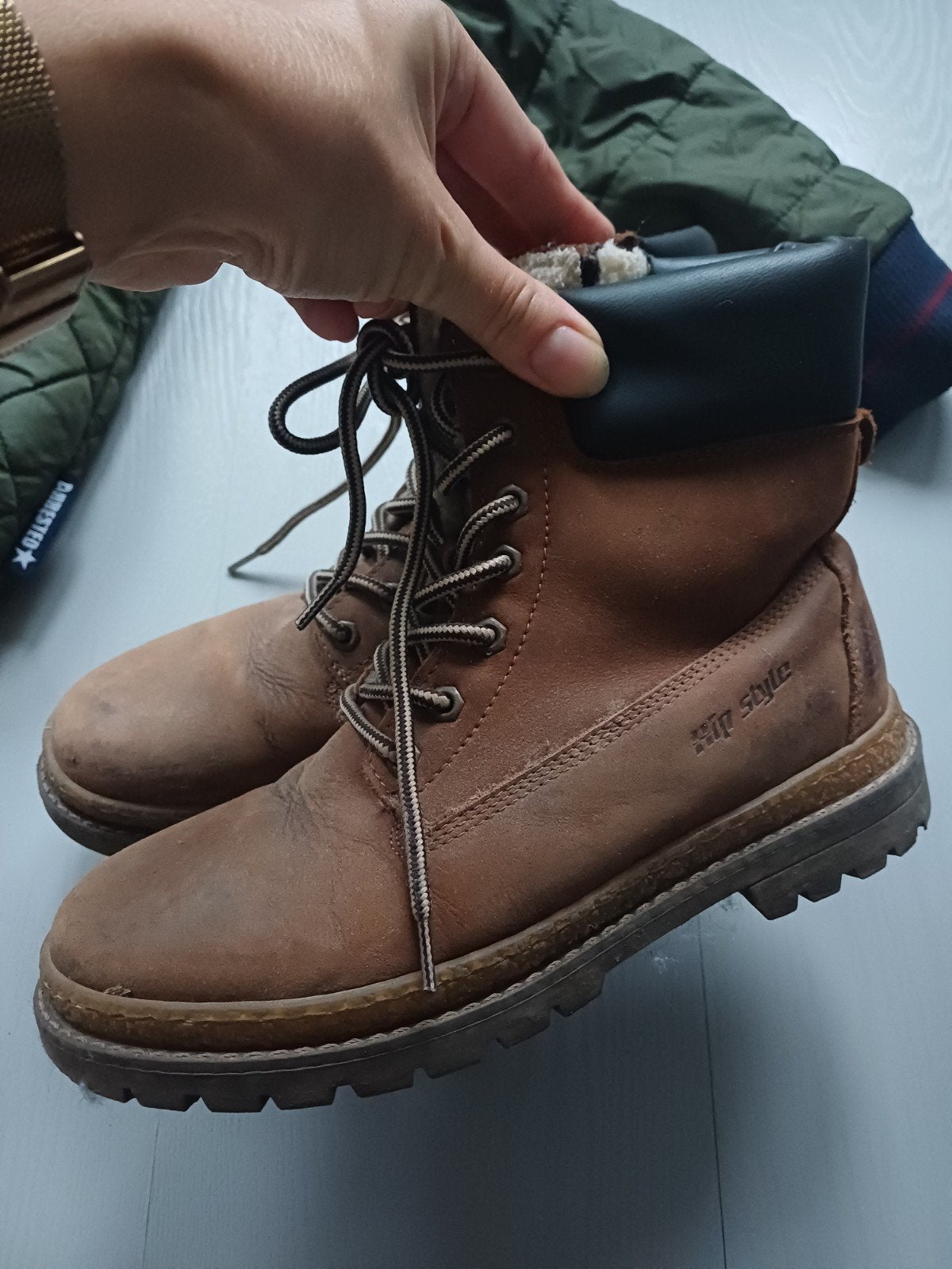 leren boots laarzen cognac 37 stoer zgan, Jongen of Meisje, Ophalen of Verzenden, Laarzen, Zo goed als nieuw