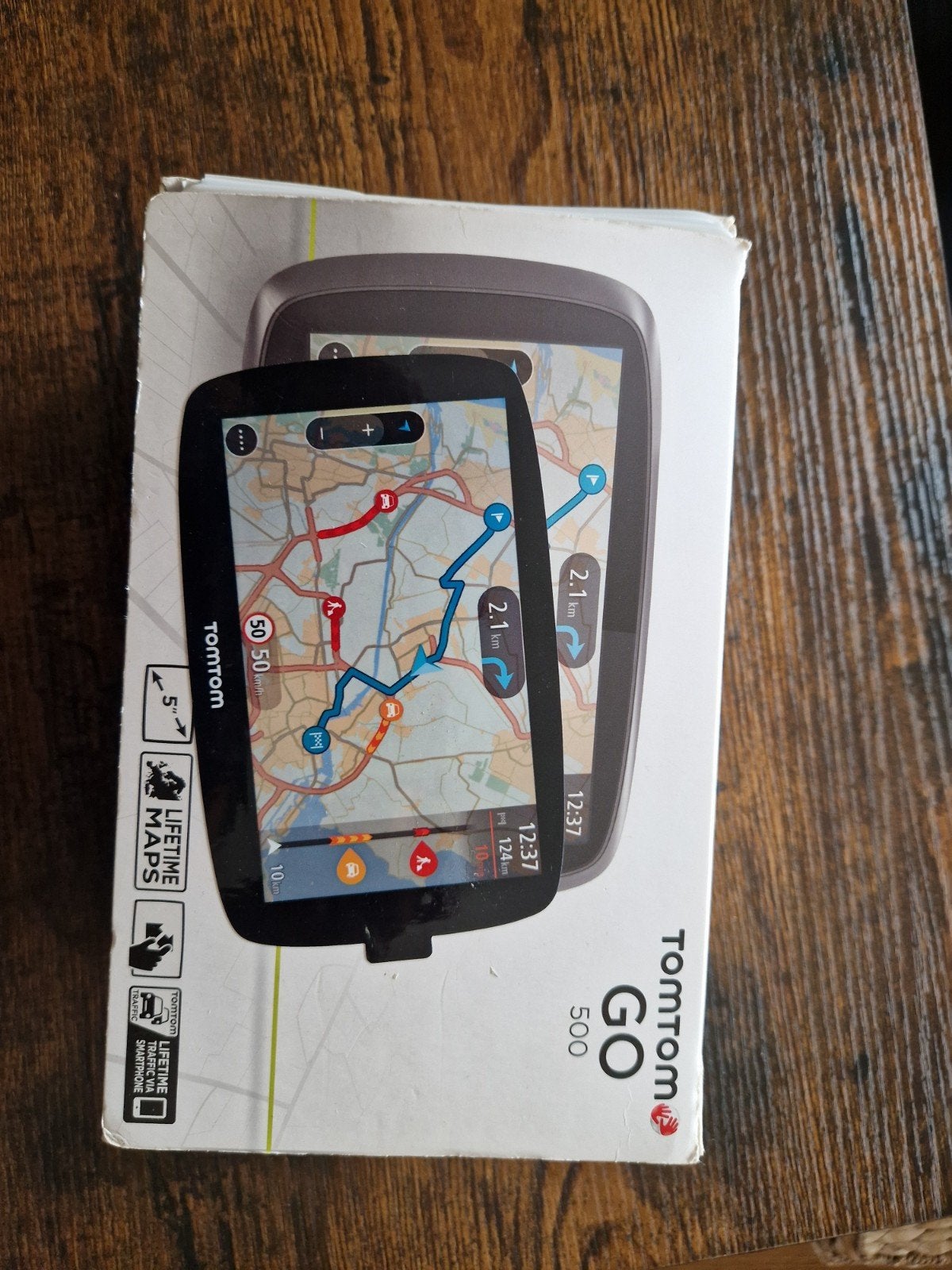 TomTom GO 500 Navigatiesysteem met Lifetime Maps, Ophalen of Verzenden, Zo goed als nieuw