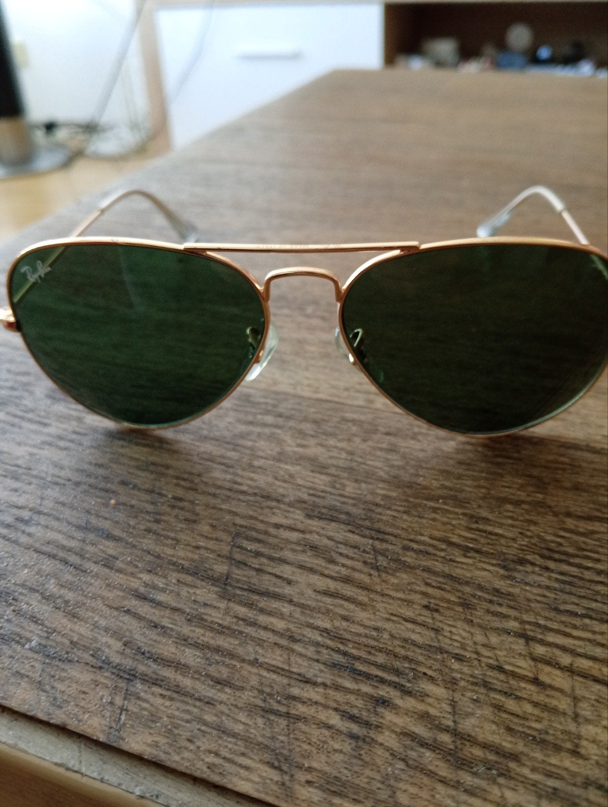 Ray Ban Aviator classic gouden montuur, Ophalen, Zonnebril, Zwart, Zo goed als nieuw