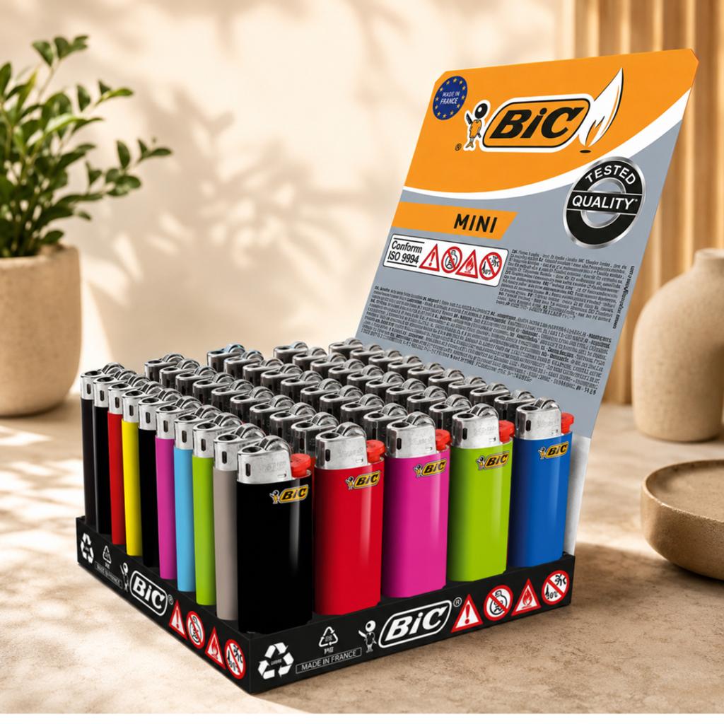 Originele BIC Mini Aanstekers Set Willekeurige Kleuren 50pcs, Verzamelen, Rookartikelen, Aanstekers en Luciferdoosjes, Ophalen of Verzenden