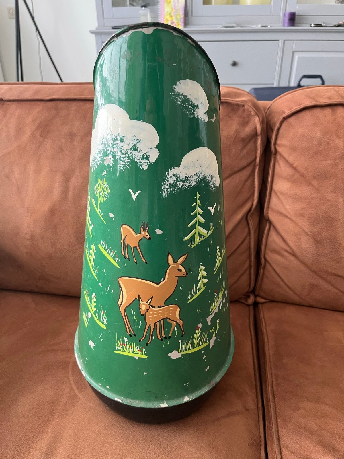 Vintage kolenkit met herten decoratie, Ophalen of Verzenden