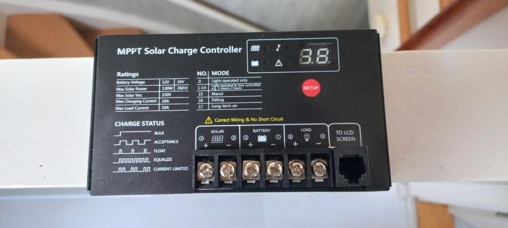 MPPT Solar Charge Controller 10A, Caravans en Kamperen, Camper-accessoires, Ophalen of Verzenden