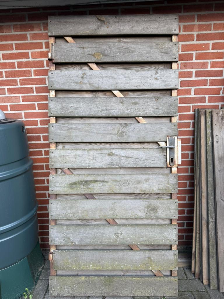 Poort schuttingpoort zonder cilinder, Tuin en Terras, Ophalen, Minder dan 3 meter, Hout, 1 tot 2 meter