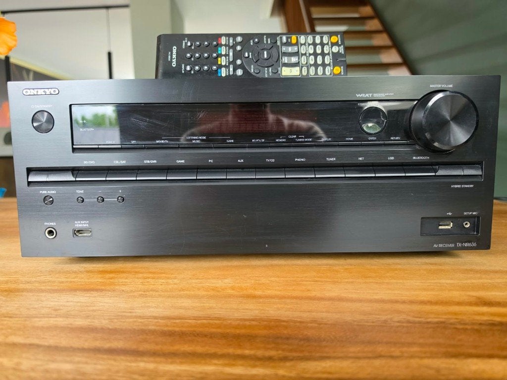 5.1/ 7.2 versterker Onkyo TX-NR636 + Bose Acoustimass 10, 70 watt of meer, Zo goed als nieuw, 5.1-systeem, Overige spelers