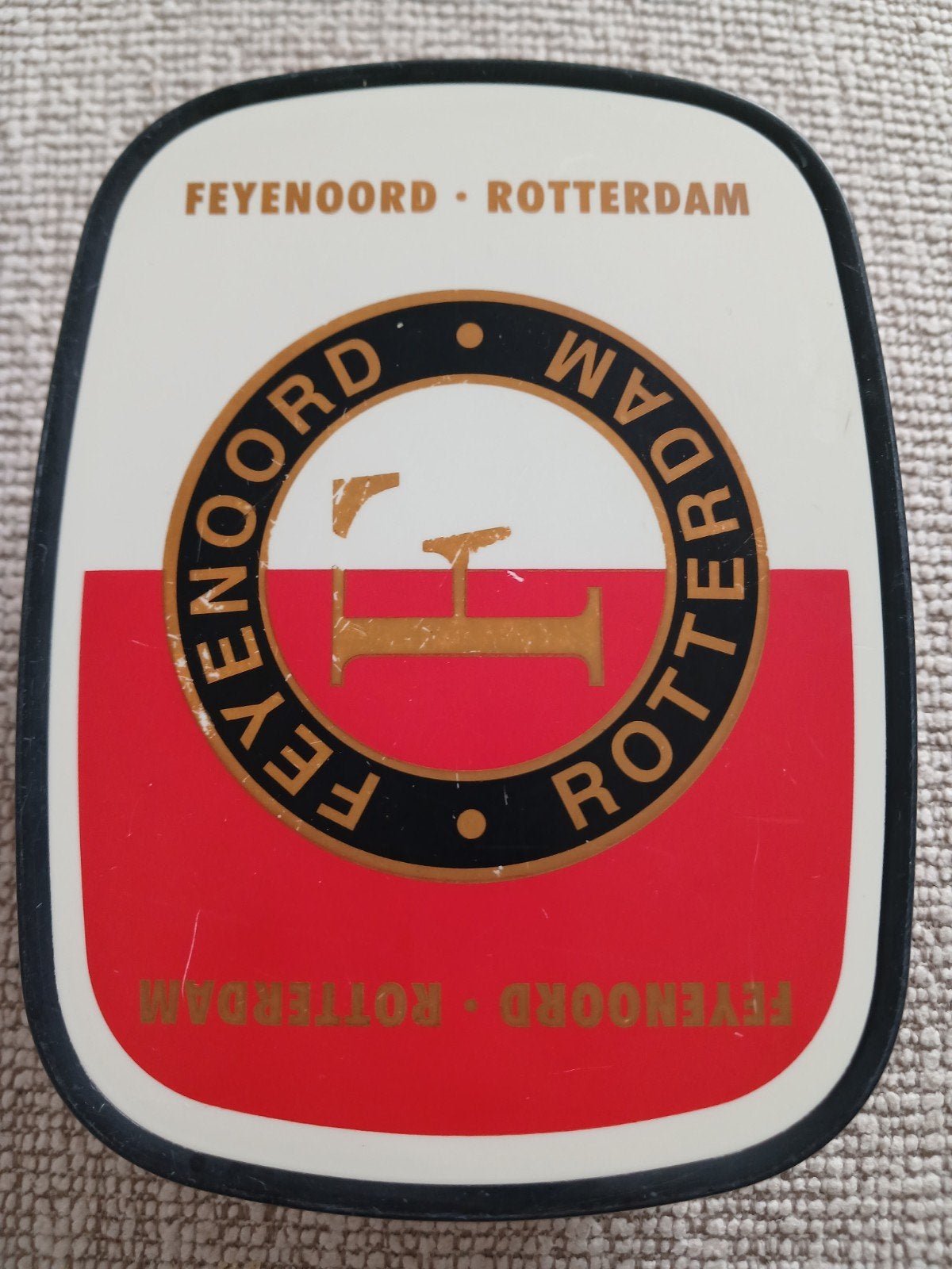 Vintage Feyenoord Mepal Broodtrommel 100 Jr Jubileum Editie, Ophalen of Verzenden, Gebruikt, Feyenoord, Overige typen
