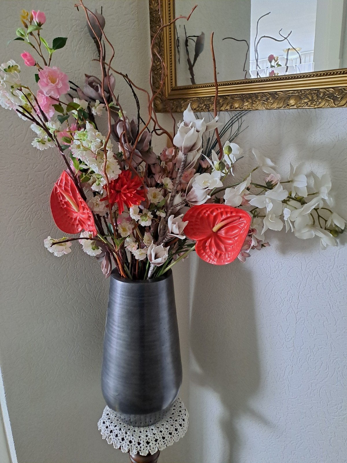 Kunstbloemen in vaas 105cm hoog totaal, Ophalen of Verzenden, Nieuw