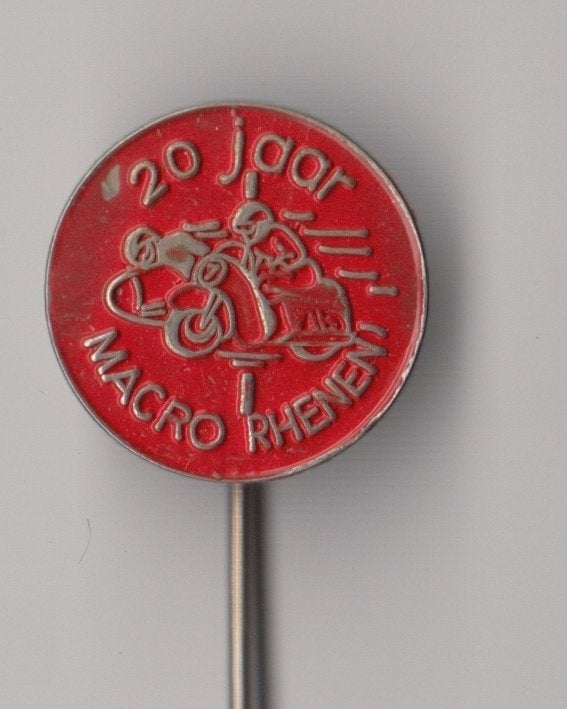 Macro Rhenen Motor Zijspan speldje, Verzamelen, Gebruikt, Niet vindbaar, Niet vindbaar, Speldje of Pin