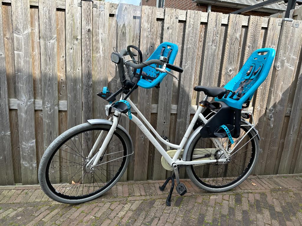 Cortina Roots damesfiets - framemaat 57 + 2 Yepp stoeltjes, 2 zitjes, Gebruikt, Versnellingen, 56 cm of meer