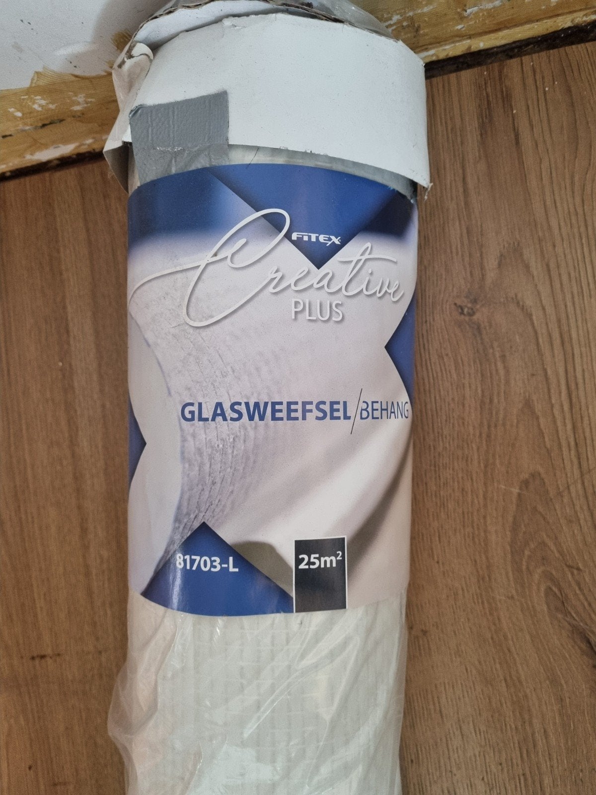 Glasweefselbehang Fitex Creative Plus, ruim 20m², Huis en Inrichting, Overige merken, Wit, Structuur, Ophalen of Verzenden