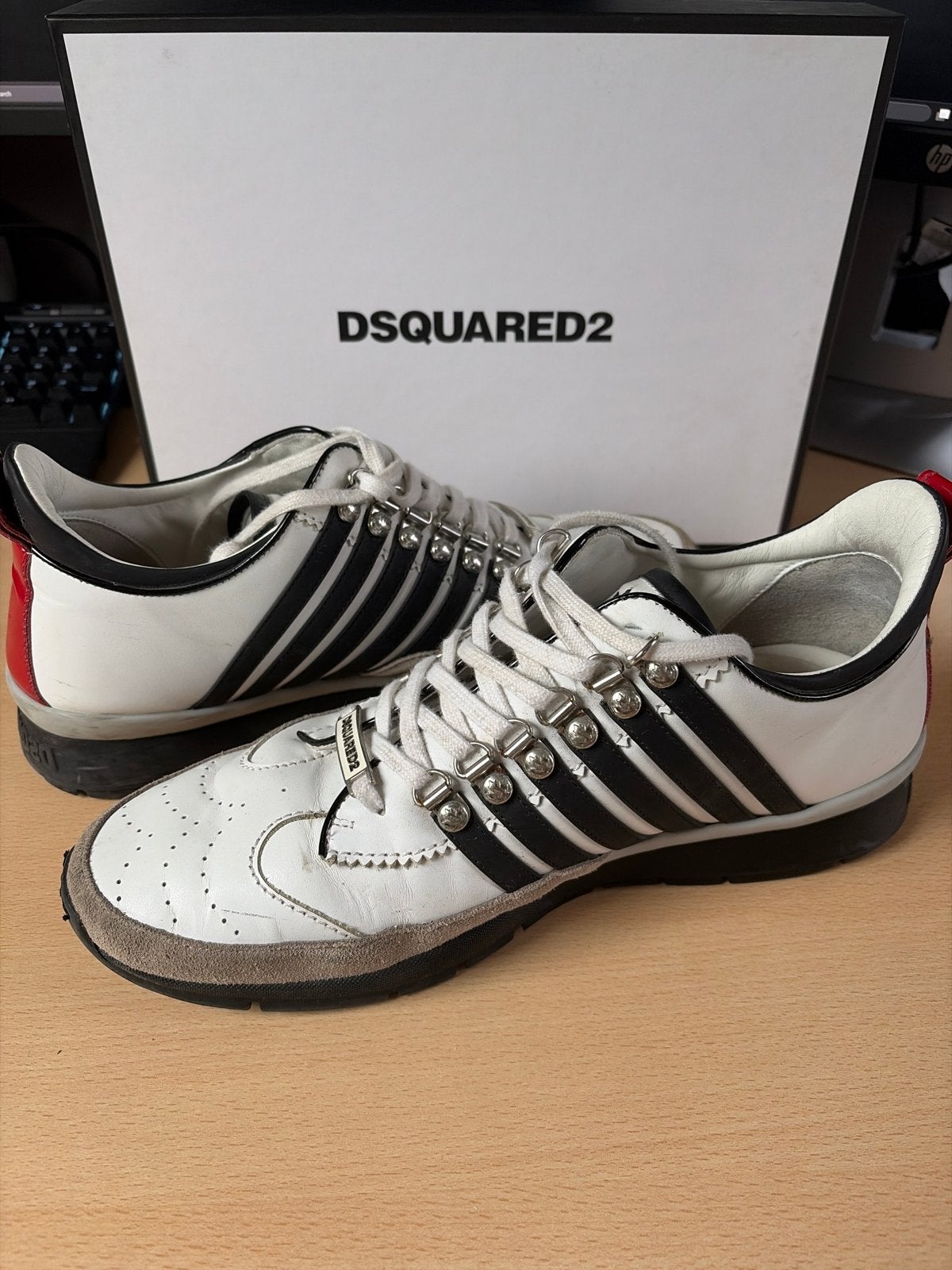 Dsquared2 sneakers maat 44, Kleding | Heren, Ophalen of Verzenden, Gedragen, Wit, Sneakers of Gympen