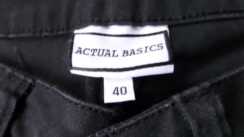 zwarte lange broek/jeans 5 pocket maat 40 merk actual basics, Kleding | Dames, Maat 38/40 (M), Zwart, Ophalen of Verzenden, Zo goed als nieuw