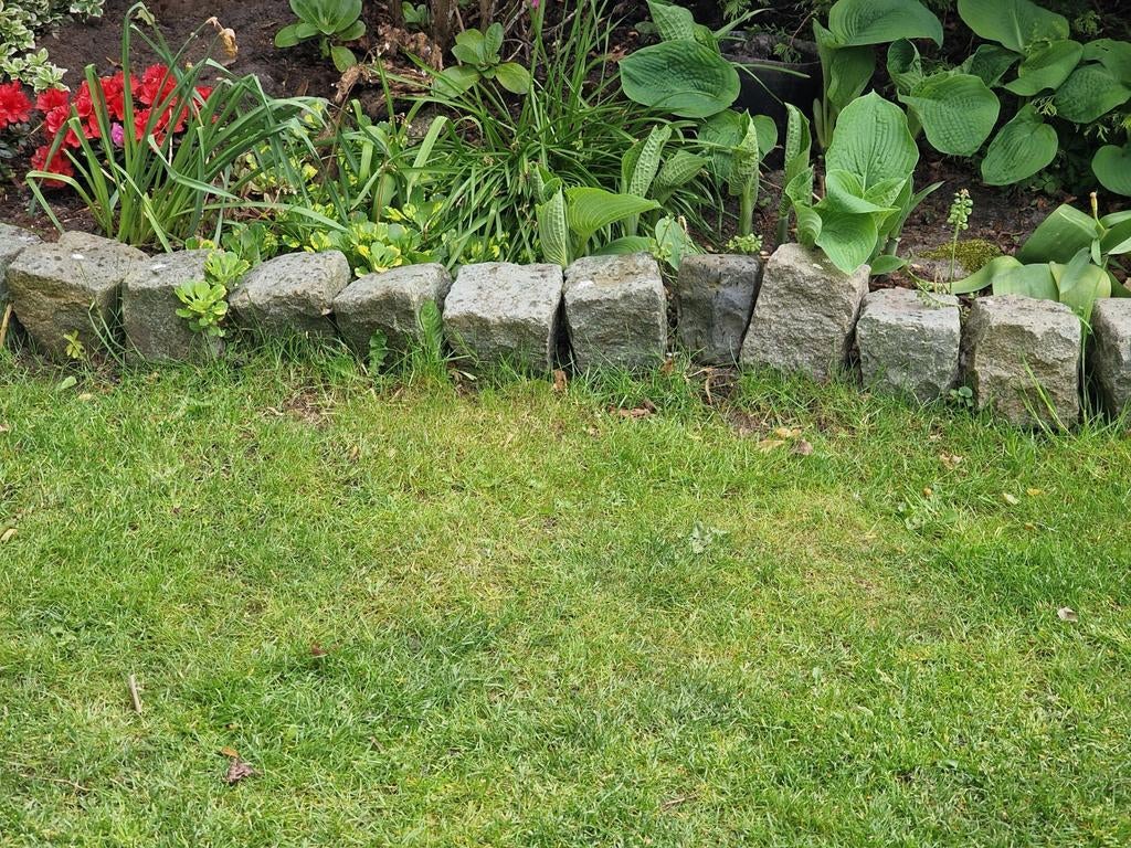 Natuurstenen border/palissade voor tuin of terras, Ophalen, Gebruikt, Natuursteen, Minder dan 25 cm