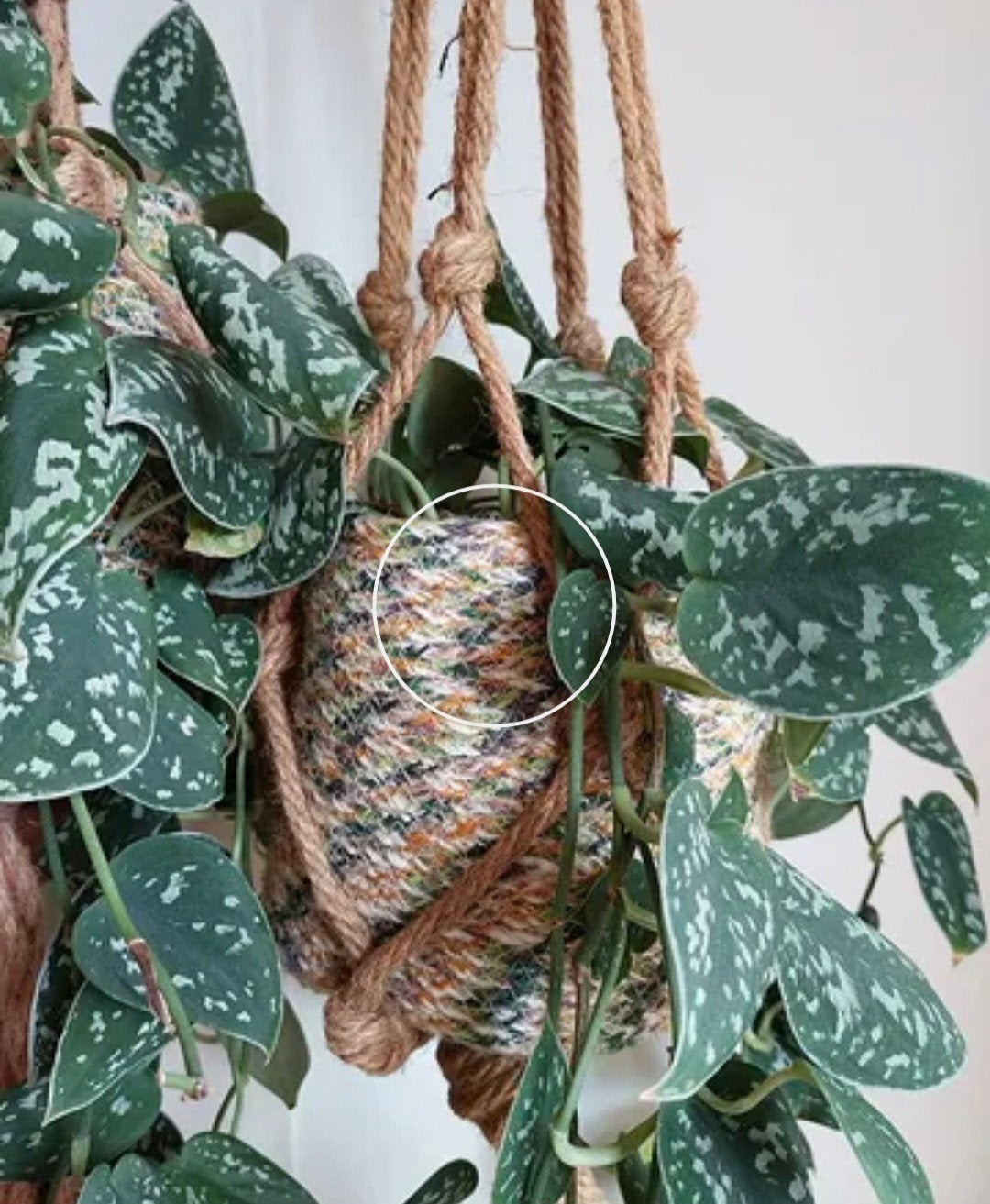 Macramé Jute Plantenhanger Maat L - Nieuw, Verzenden, Boho, Nieuw, Natuurlijk materiaal