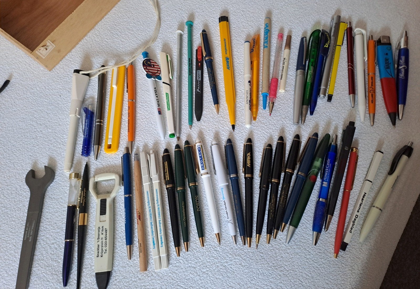52 reclame pennen, 52 pennen, Ophalen of Verzenden