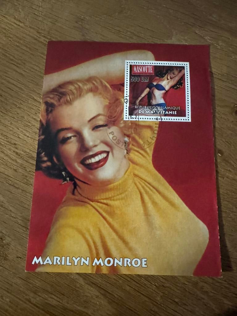 Mauritanie blok Marilyn Monroe, Postzegels en Munten, Ophalen of Verzenden, Gestempeld