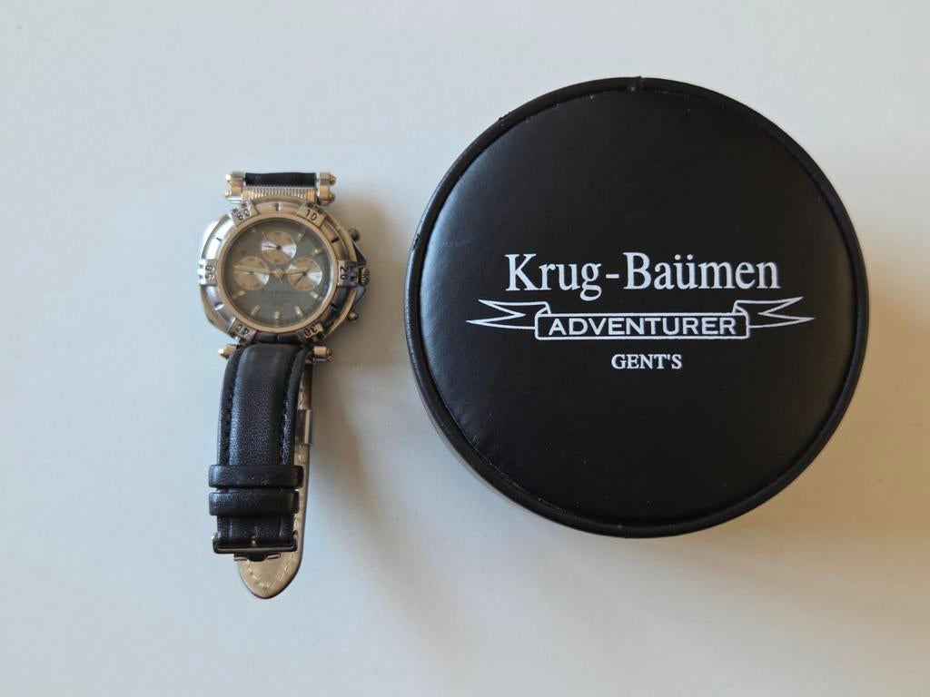Krug-Baümen Adventurer 1916KM herenhorloge, Overige merken, Staal, Polshorloge, Ophalen of Verzenden
