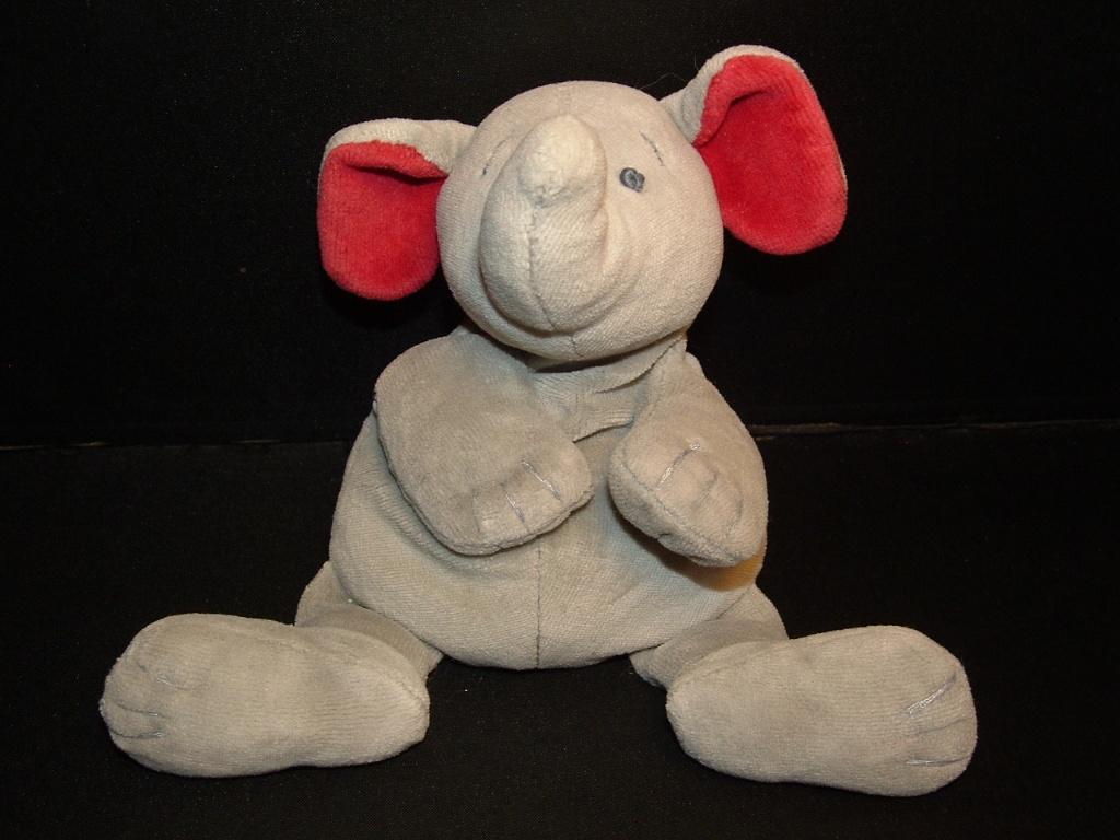 UNITOYS OLIFANT VELOURS GRIJS MET RODE BINNENKANT OR, Verzenden, Nieuw, Overige typen