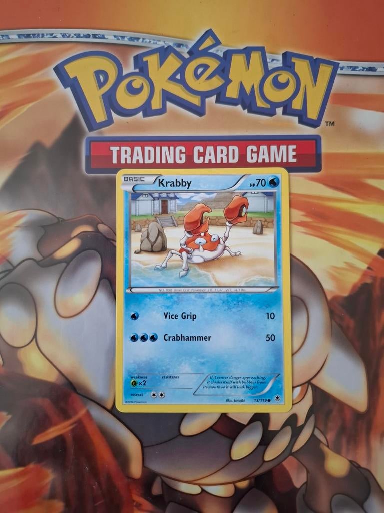 Krabby 13/119 XY Phantom Forces pokemon kaart, Ophalen of Verzenden, Zo goed als nieuw, Losse kaart