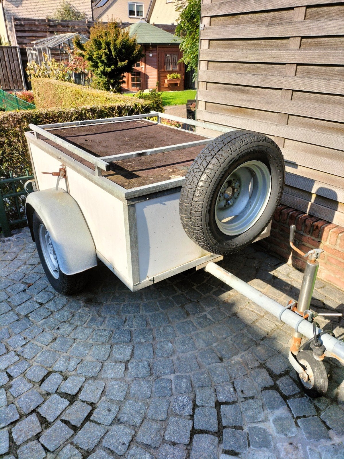 Kleine gesloten aanhanger zie foto's, Auto diversen, Ophalen, Gebruikt