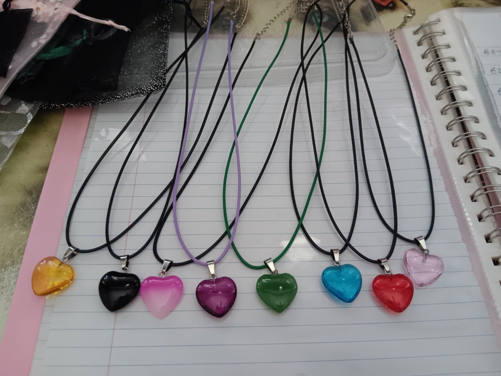 hartjes ketting, Sieraden, Tassen en Uiterlijk, Ophalen of Verzenden, Overige kleuren, Kunststof
