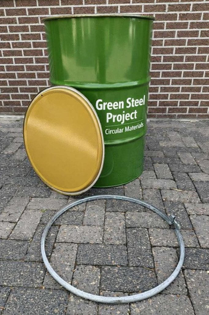 Stevige groene stalen vaten van 200 liter schoon afsluitbaar, Niet ingevuld, Niet ingevuld, Niet ingevuld