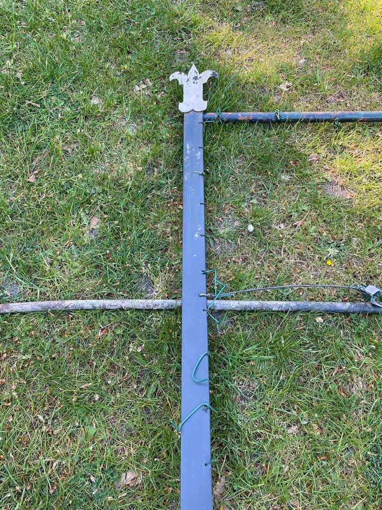 IJzeren hekwerk met sierlijke punten, Tuin en Terras, Tuinhekken en Hekwerk, Ophalen, Gebruikt, IJzer, Sierhekwerk