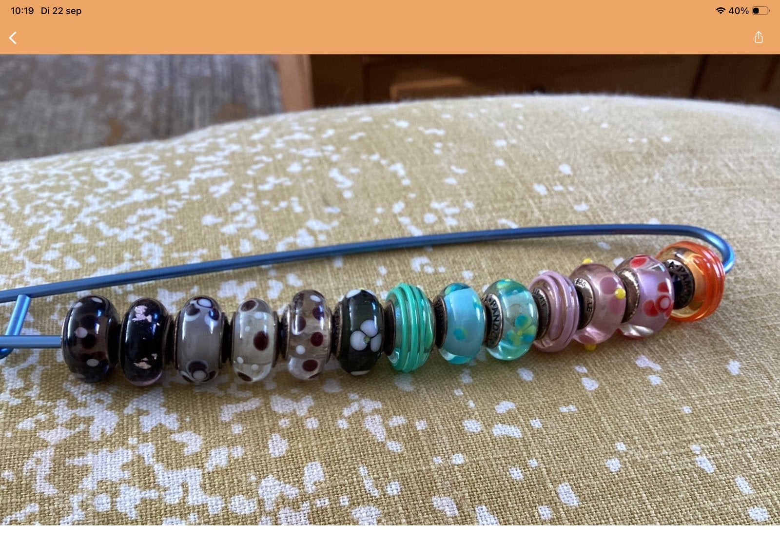 PAndora Glasbedels  prijs per stuk, Ophalen of Verzenden, Zo goed als nieuw, Zilver, Pandora