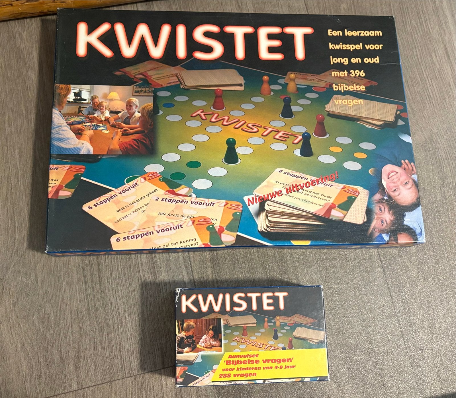 Kwistet Bordspel + Aanvulset 'Bijbelse vragen', Drie of vier spelers, Ophalen of Verzenden, Gebruikt