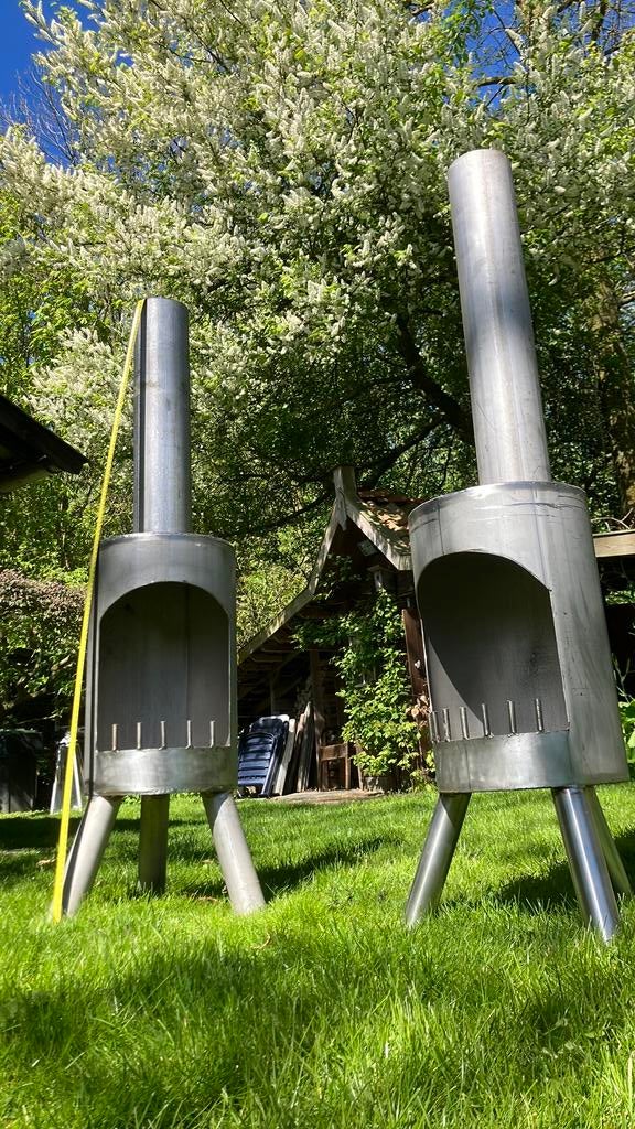 Nog één onverwoestbare RVS buitenkachel, Tuin en Terras, Ophalen of Verzenden, Zo goed als nieuw