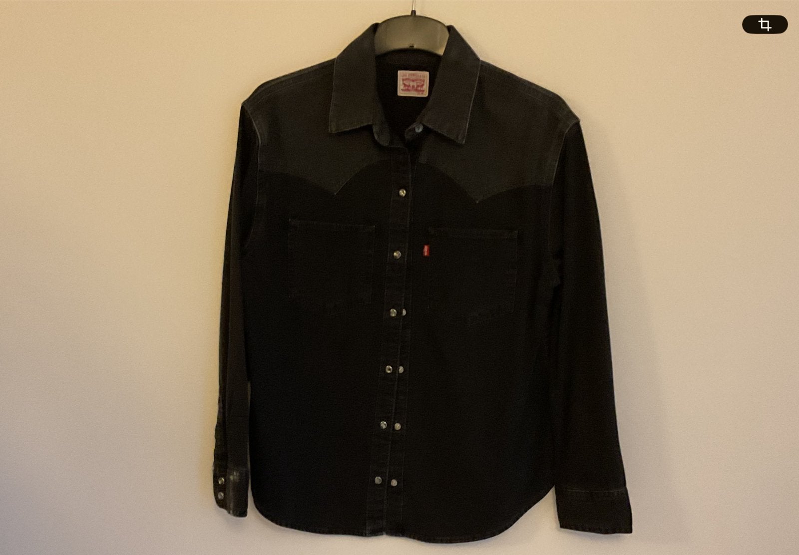 Levi's Denim Blouse XS met Parelmoer Knopen, Ophalen of Verzenden, Zo goed als nieuw, Maat 34 (XS) of kleiner, Zwart