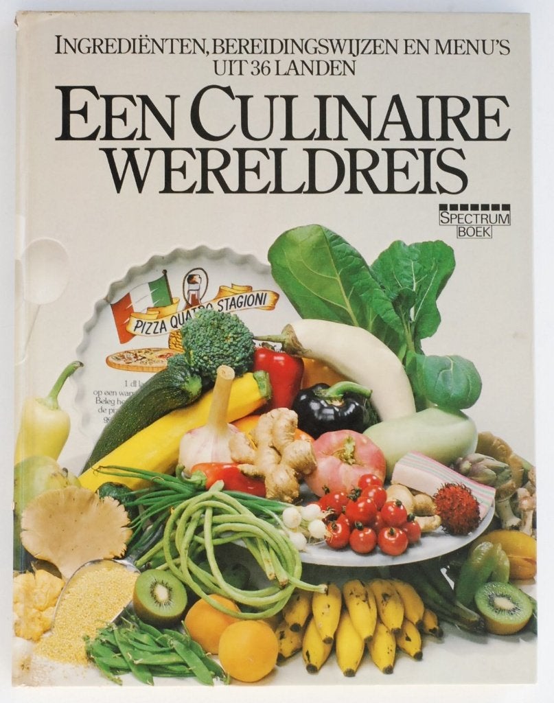 Een culinaire wereldreis (1984) Vintage Kookboek jaren 80, Verzenden, Tapas, Hapjes en Dim Sum, Zo goed als nieuw, Kwee Siok Lan en Marianne Moonen