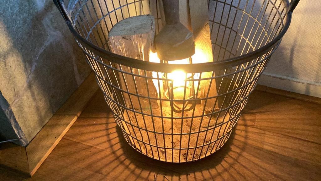 Looplamp oud/antiek, Ophalen of Verzenden, Zo goed als nieuw, Hout, Minder dan 25 cm