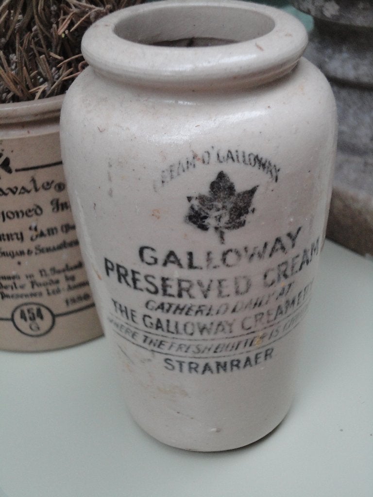 antieke pot - GALLOWAY PRESERVED CREAM, Ophalen of Verzenden