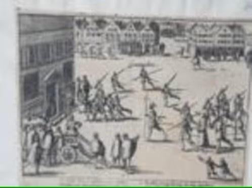 1616 arrestatie caspar de robles groningen 1576 f hogenberg,, Antiek en Kunst, Kunst | Etsen en Gravures, Ophalen