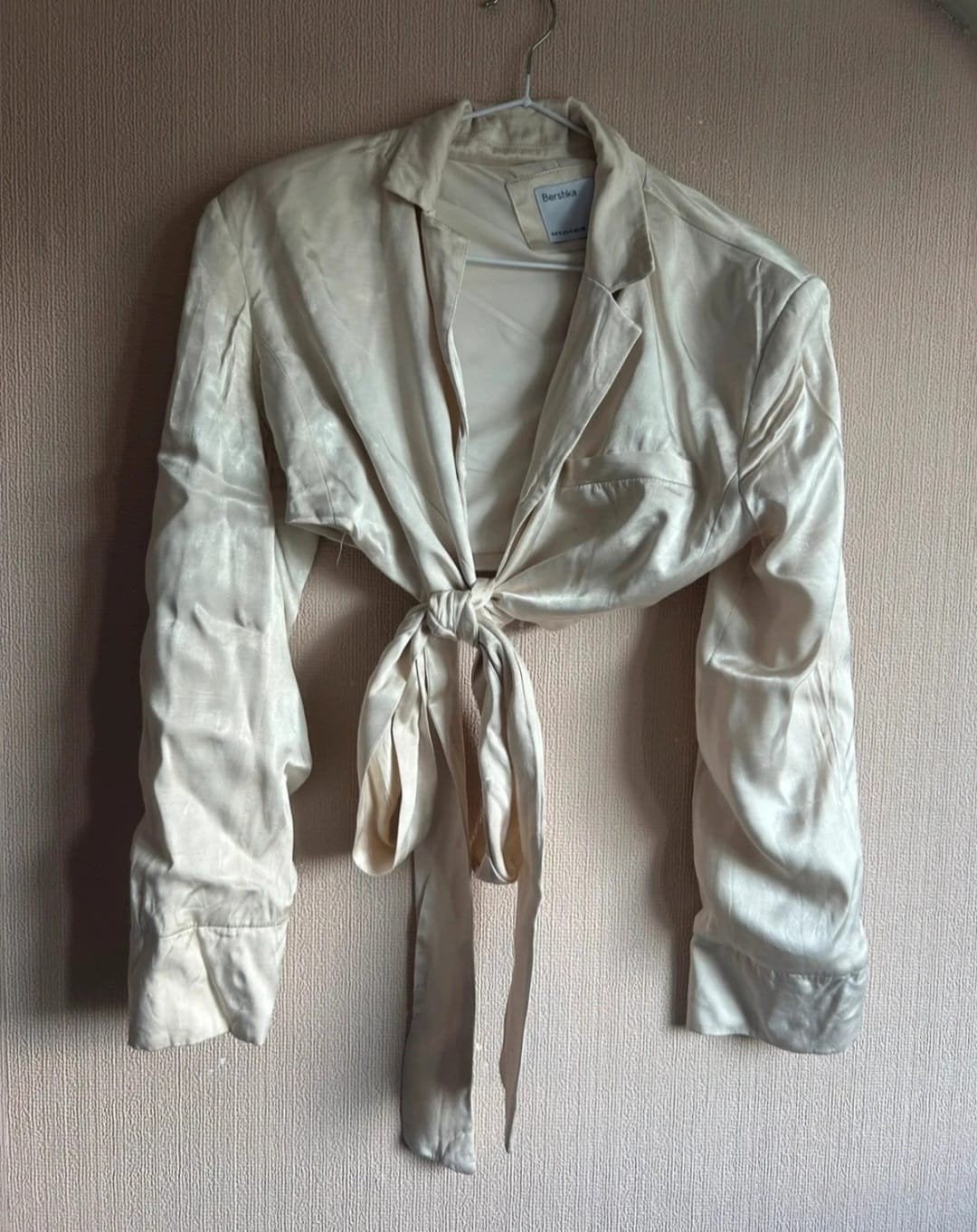 Two piece set rokje en top bershka maat S/M (3137*), Beige, Onbekend, Maat 36 (S), Gedragen