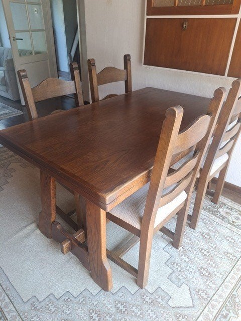 Tafel met of zonder stoelen, Ophalen, Klassiek, 200 cm of meer, 50 tot 100 cm