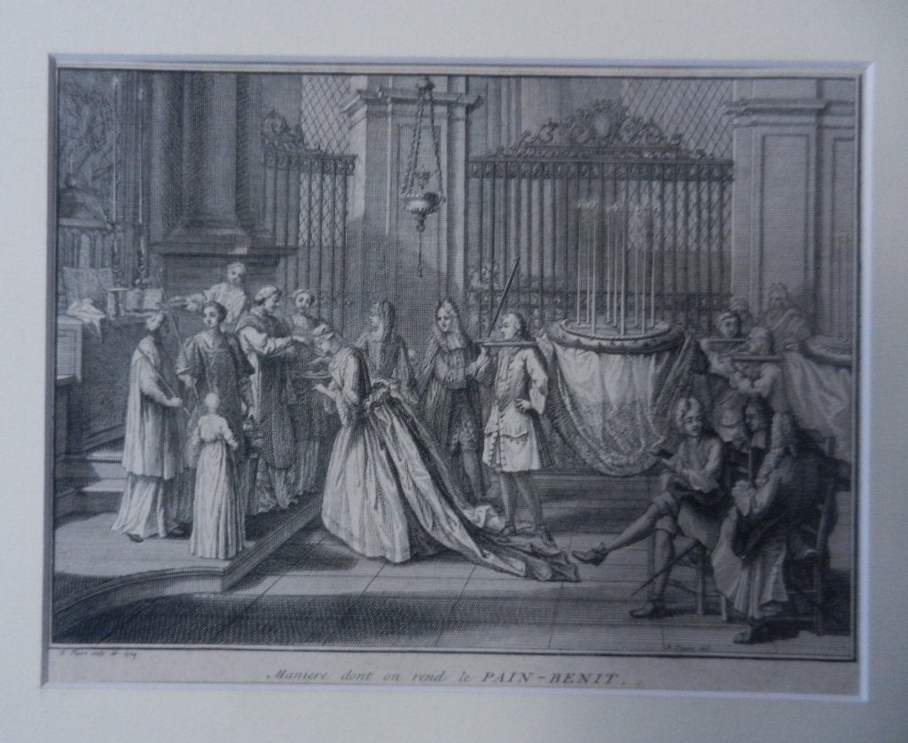 Gravure Communie / Avondmaal door Bernard Picart 1724, Antiek en Kunst, Religie, Ophalen of Verzenden, Gravure, 15 cm