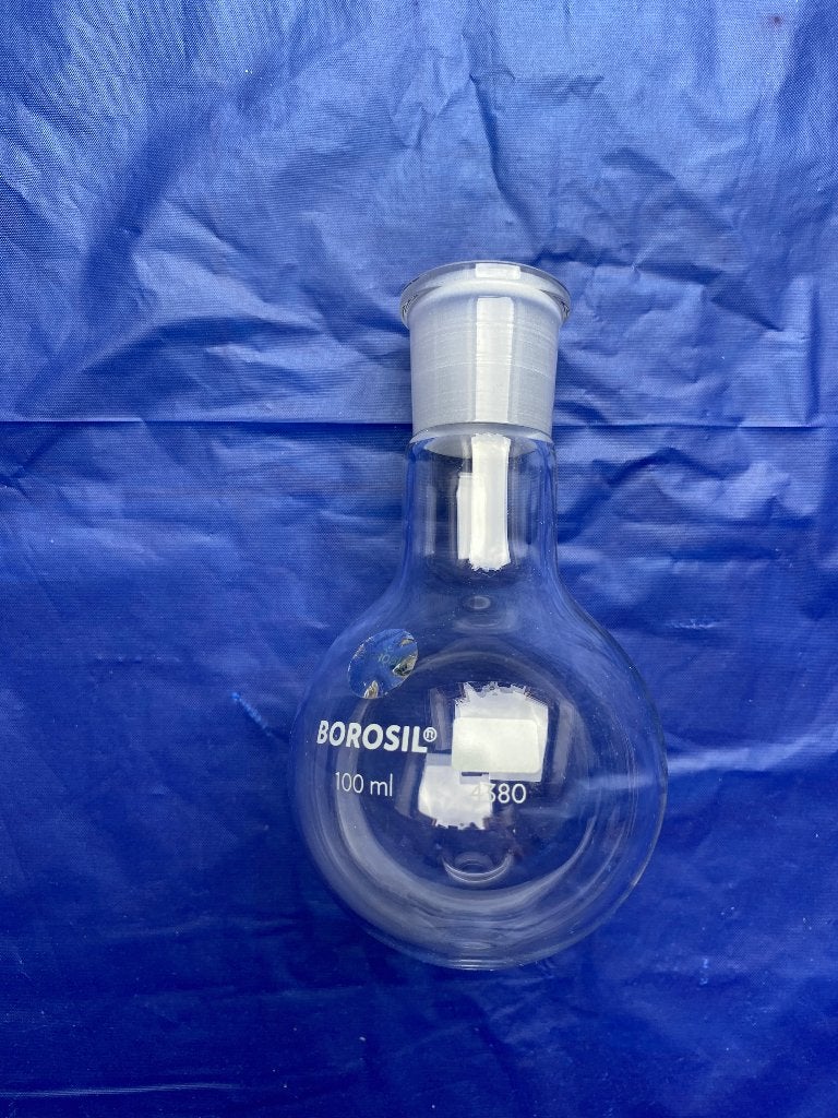 Rondbodemkolf 100 ml + NS24/29 (laboratorium,destillatie), Verzamelen, Glas en Borrelglaasjes, Ophalen of Verzenden, Nieuw, Overige typen