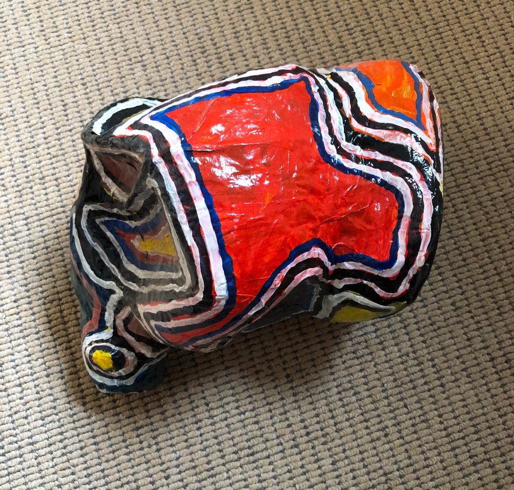 kleurrijk beeldend kunstwerk, Antiek en Kunst, Verzenden