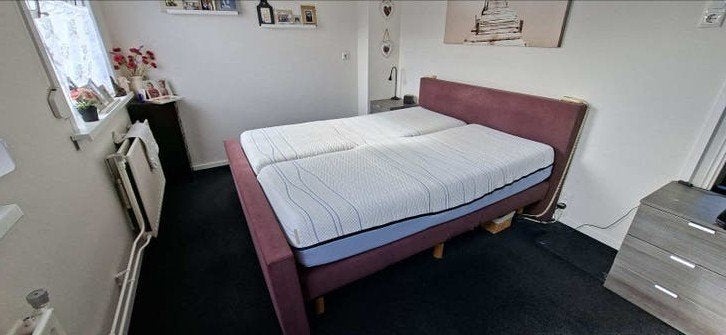 Tweepersoons boxspring met matras - Zo goed als nieuw, Huis en Inrichting, Verstelbaar, Overige kleuren, Tweepersoons, Ophalen of Verzenden