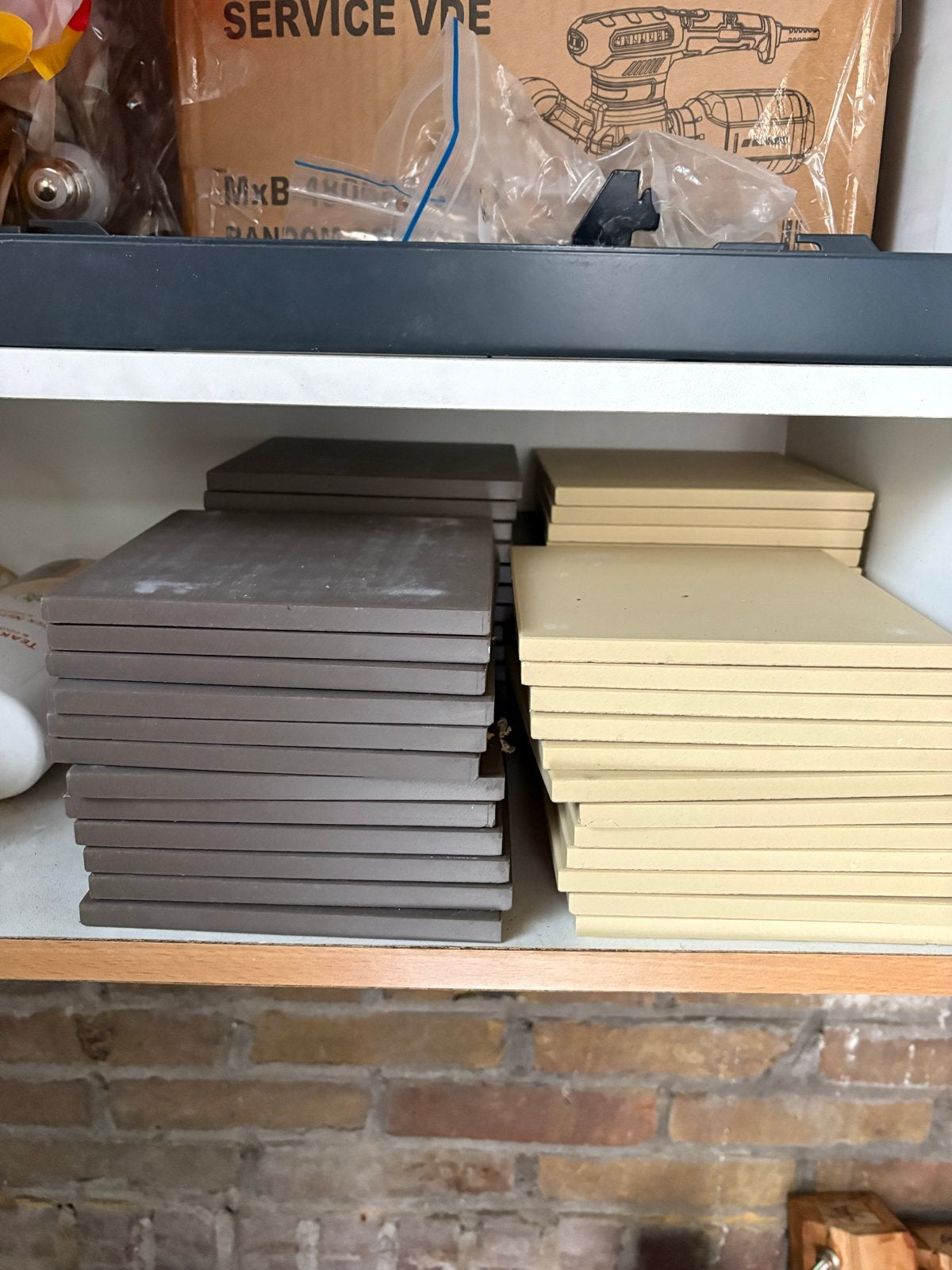 Winkelmans tegels 15x15cm antraciet en beige, Doe-het-zelf en Verbouw, Tegels, Ophalen, Gebruikt, Keramiek, Minder dan 20 cm