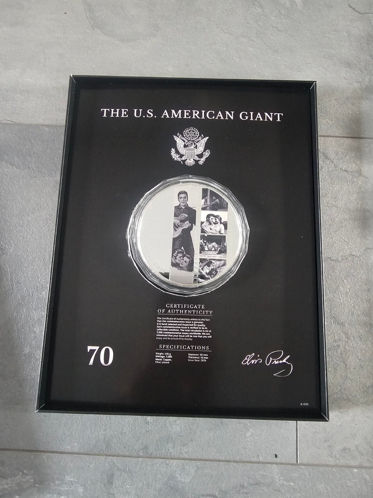 Zilveren munt 'The U.S. American Giant' Elvis Presley, Postzegels en Munten, Ophalen of Verzenden, Losse munt, Zilver