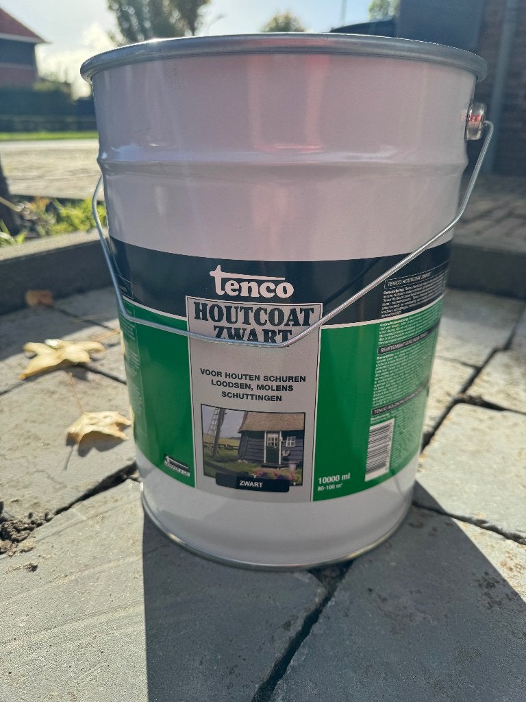 Tenco houtcoat zwart 10 liter, Ophalen, 5 tot 10 liter, Zwart, Nieuw