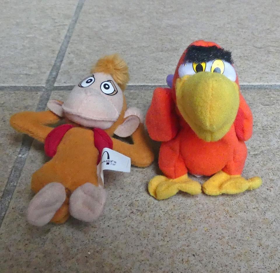 McDonald's Happy Meal Aladdin pluche Abu Iago 2000, Ophalen of Verzenden, Gebruikt