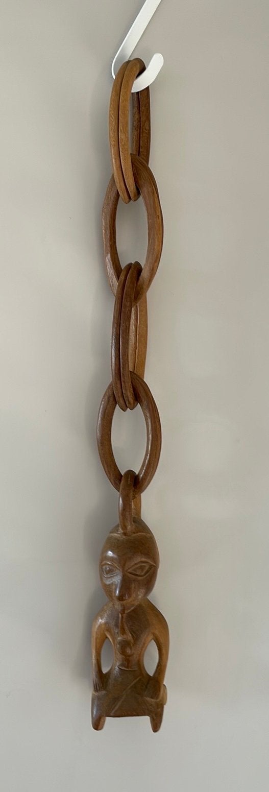 Prachtig houtsnijwerk Afrika houten ketting, Ophalen of Verzenden