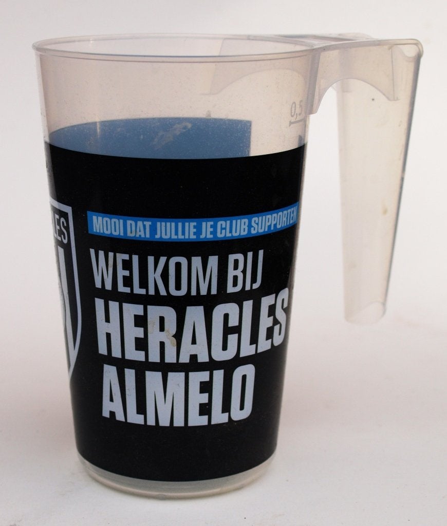 Heracles Almelo - Bierbeker 0,5 L - NIEUW, Ophalen of Verzenden, Nieuw, Overige binnenlandse clubs, Overige typen