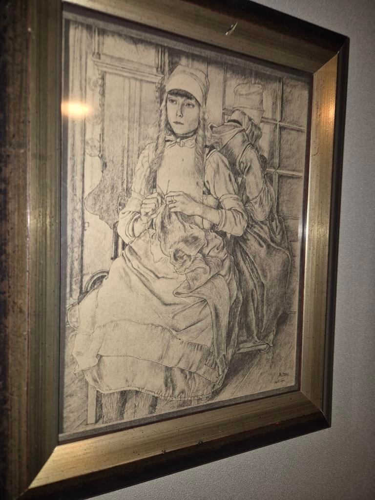 JAN TOOROP BREIEND MARKEN VISSERS MEISJE 1901, Antiek en Kunst, Ophalen of Verzenden