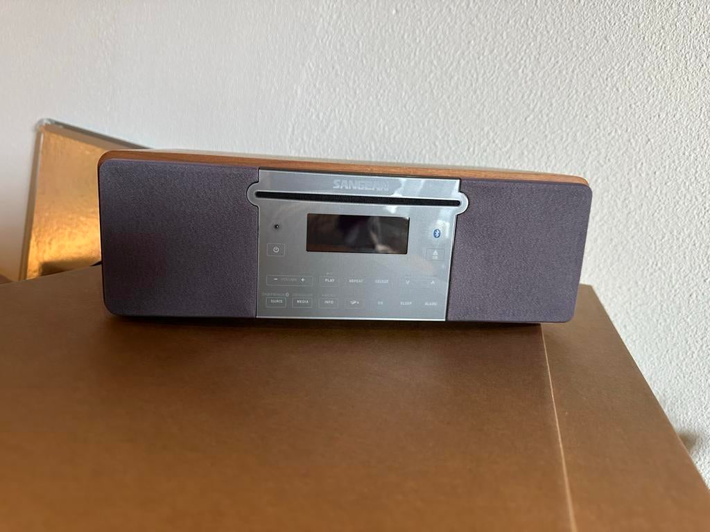Sangean DAB+/FM/CD/Bluetooth Microset met Houten Afwerking, Overige merken, Ophalen of Verzenden, Zo goed als nieuw, Microset